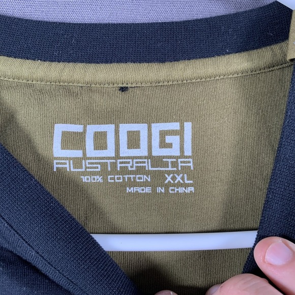 Coogi Shirt Mens 2XL Black Australia Authentic Graphic Tee Patch Logo Casual - Picture 5 of 13